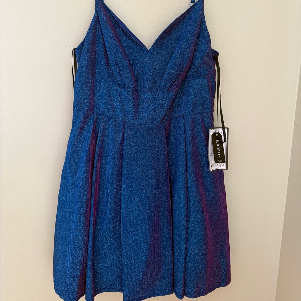 B Darlin Juniors' Glitter-Knit Skater Party Dress
